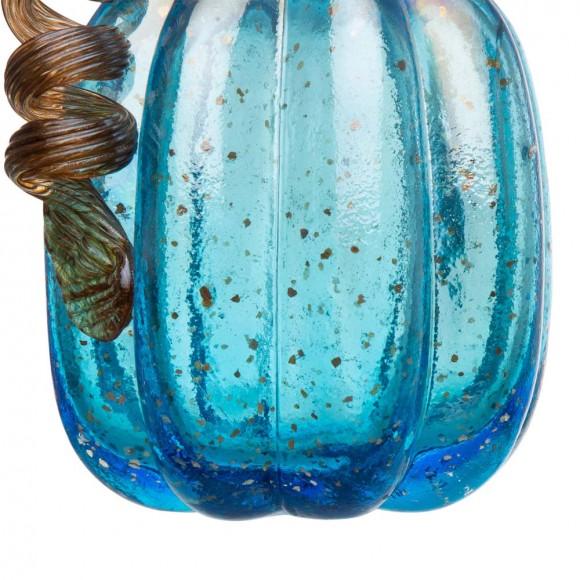 Glitzhome Glitzhome S/3 Blue Glass Pumpkin