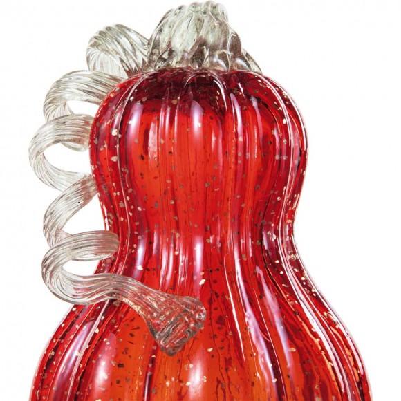Glitzhome Glitzhome S/3 Red Glass Pumpkin & Gourd