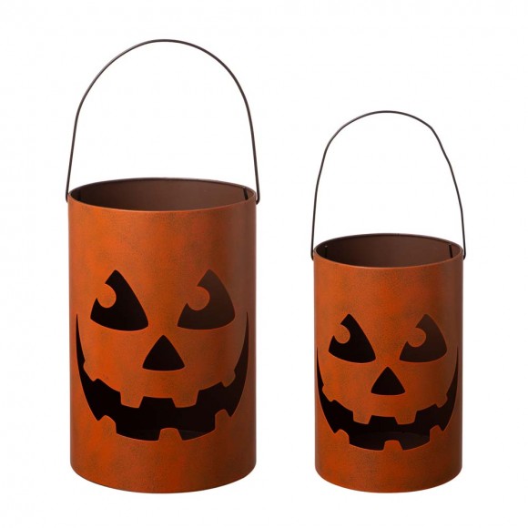 glitzhome Glitzhome Halloween Jack O Lantern Set of 2