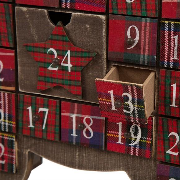 Glitzhome Glitzhome Handcrafted Wooden Christmas Countdown Calendar With Drawer (Reindeer)
