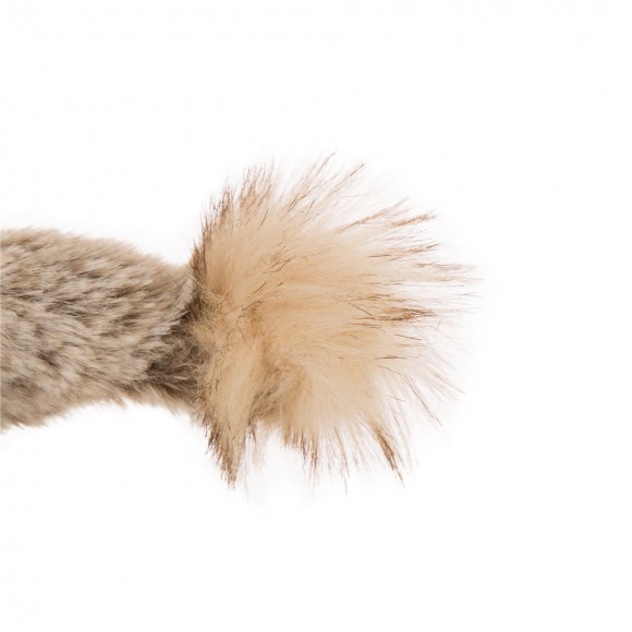 Glitzhome Glitzhome Handmade Faux Fur Santa Figurine Christmas Holiday Decoration Ornaments Gray 12-inch