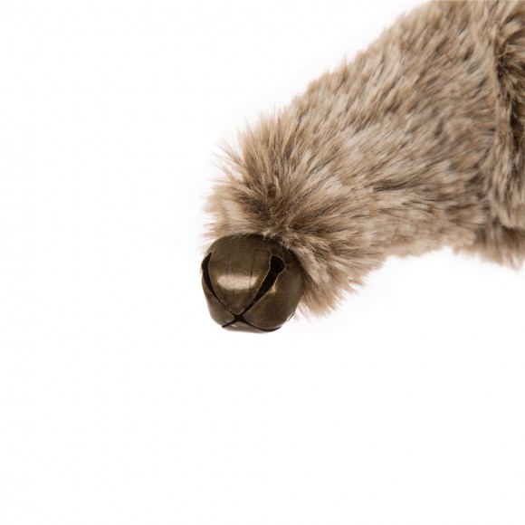 Glitzhome Glitzhome Handmade Faux Fur Santa Figurine Christmas Holiday Decoration Ornaments Gray 18-inch