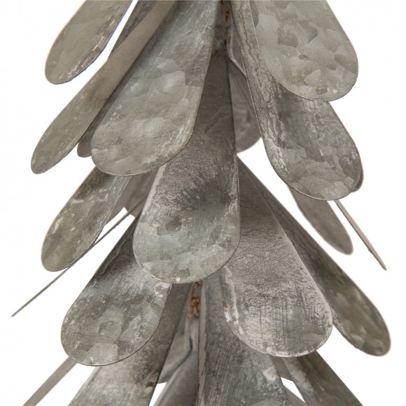 Glitzhome Glitzhome Iron Galvanized Christmas Tree Table Decor 18"H
