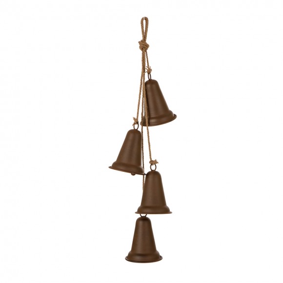 glitzhome Glitzhome Jingle Bell Christmas Ornaments Xmas Tree Window Hanging Decor