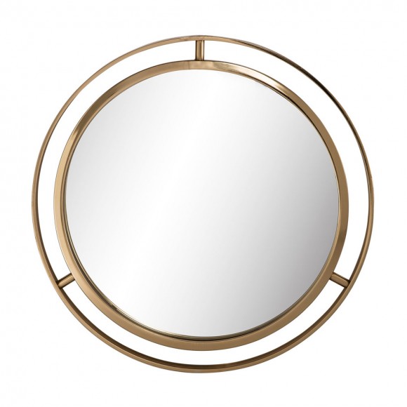 glitzhome Glitzhome Makeup Mirror 24"D Deluxe Round Gold Wall Mirror