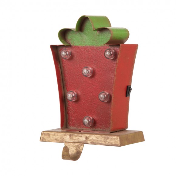 Glitzhome Glitzhome Marquee LED Gift Box Stocking Holder