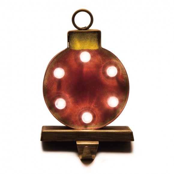 glitzhome Glitzhome Marquee LED Ornament Stocking Holder