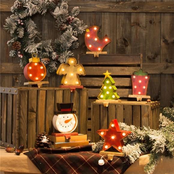 Glitzhome Glitzhome Marquee LED Tree Stocking Holder