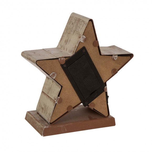 Glitzhome Glitzhome Marquee LED Wooden/Metal Christmas Tree & Star Stocking Holder Set Of 2