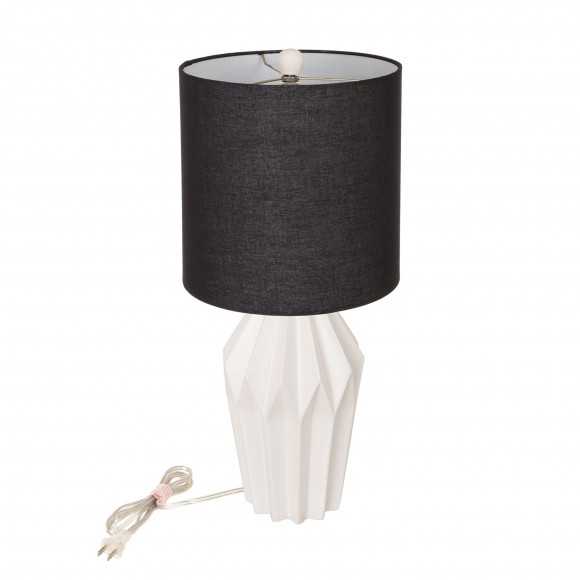 glitzhome Glitzhome Matte Ceramic Table Lamp w/linen shade
