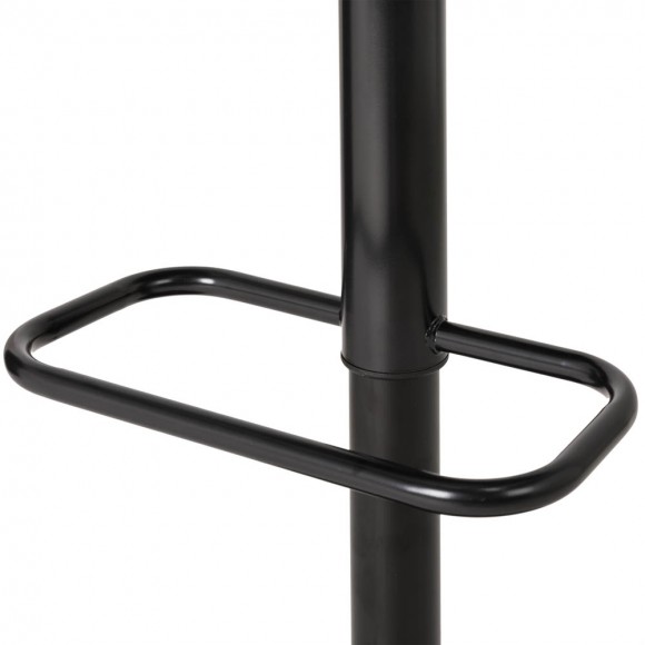 Glitzhome Glitzhome Mid-century Modern Black Adjustable Gaslift Swivel Bar Stool