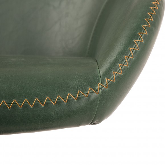 Glitzhome Glitzhome Mid-Century Modern Hunter Green Leatherette Gaslift Adjustable Swivel Bar Stool Set Of 2