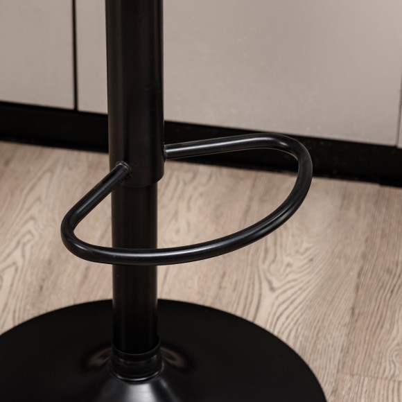 Glitzhome Glitzhome Mid-Century Modern Mustard Yellow Leatherette Gaslift Adjustable Swivel Bar Stool