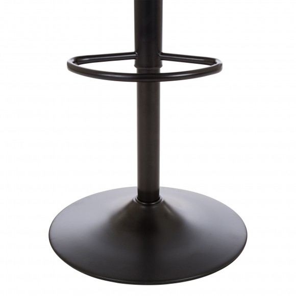 Glitzhome Glitzhome Mid-Century Modern Navy Blue Leatherette Gaslift Adjustable Swivel Bar Stool Set Of 2