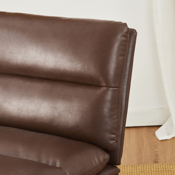 Glitzhome Glitzhome Modern Coffee Thick Leatherette Accent Chair