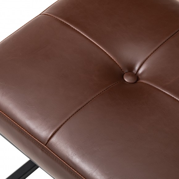 Glitzhome Glitzhome Modern Coffee Thick Leatherette Accent Stool