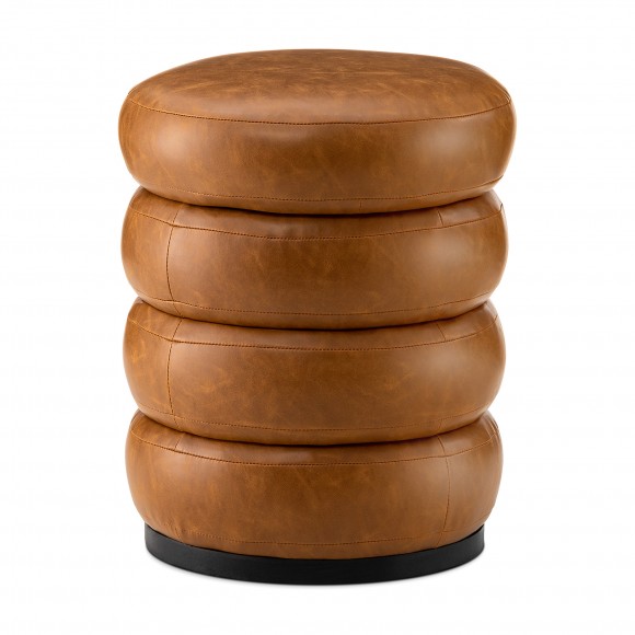 glitzhome Glitzhome Modern Coffee Upholstered Storage Ottoman or Accent Stool