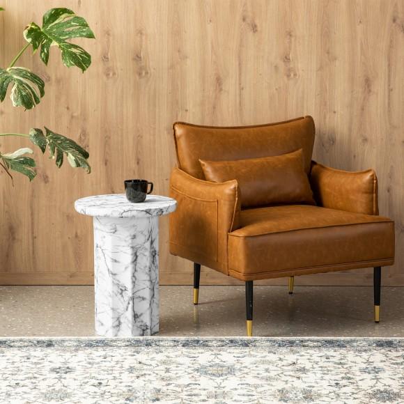 Glitzhome Glitzhome Modern MGO Faux Marble Side Table / End Table