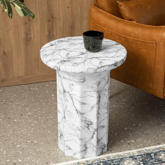 Glitzhome Glitzhome Modern MGO Faux Marble Side Table / End Table