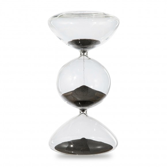 glitzhome Glitzhome Modern Tri-Layer Hourglass with Black Sand 60-Minute Sand Timers