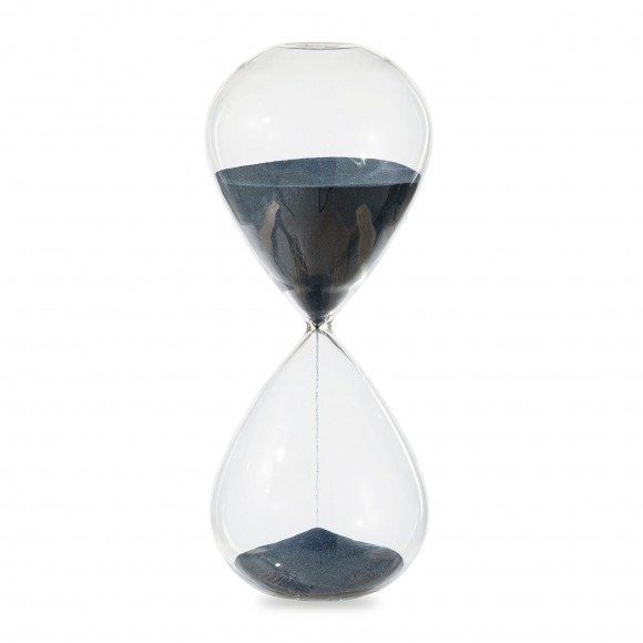 glitzhome Glitzhome Oversized Double-layered Hourglass With Blue Sand 90-Minute Sand Timers