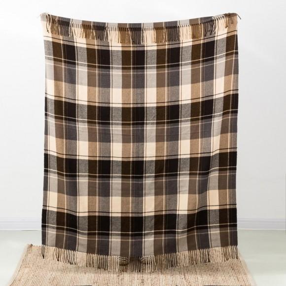 Glitzhome Glitzhome Plaid Woven Throw Blanket Winter Lattice Shawl Wrap With Tassels Khaki 50 × 60 Inch