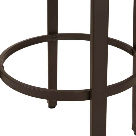 Glitzhome Glitzhome S/2 29.92"H Rustic Steel Pub Bar Stools With Elm Wood Top