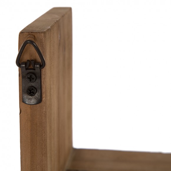 Glitzhome Glitzhome S/2 Farmhouse Wooden/Iron Wall Shelves With Hooks