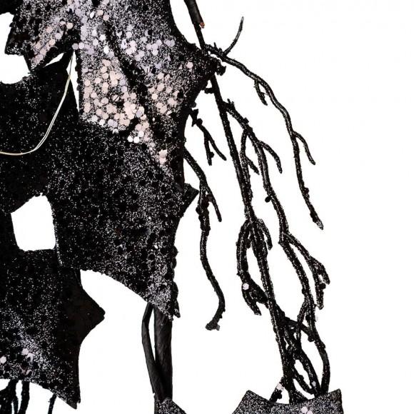 Glitzhome Glitzhome S/3 Lighted Halloween Bat Garland And Wreath