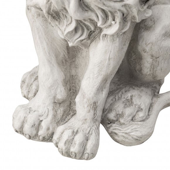 Glitzhome Glitzhome Set Of 2 -20.75"H MGO White Guardian Sitting Statue