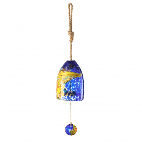 Glitzhome Glitzhome Set Of 2 - 26"H Glass Twist Glaze Windchime