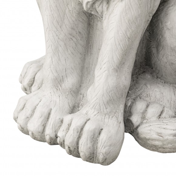 Glitzhome Glitzhome Set Of 2 -27.75"H Oversized MGO White Guardian Sitting Lion Garden Statue