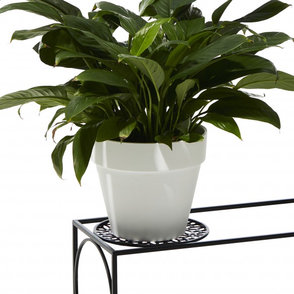 Glitzhome Glitzhome Set Of 2 Black Metal Wire Rectangular Nesting Planter Stand