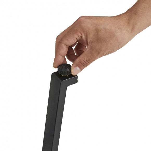 Glitzhome Glitzhome Set Of 2 Black Steel Bar Stool With Round Elm Wood Top