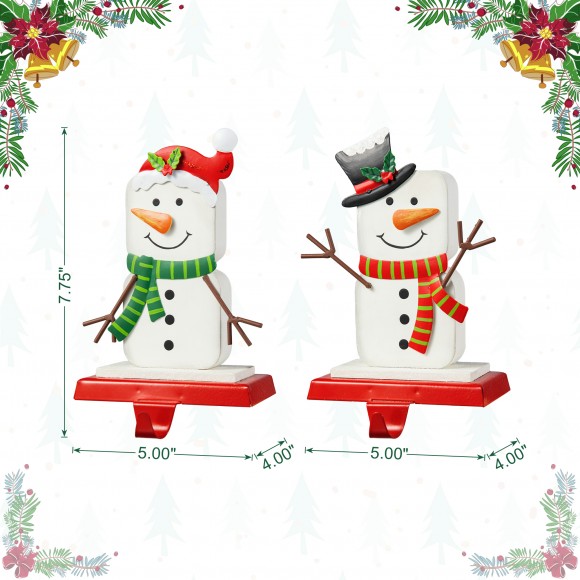 Glitzhome Glitzhome Set Of 2 Christmas Snowman Stocking Holders
