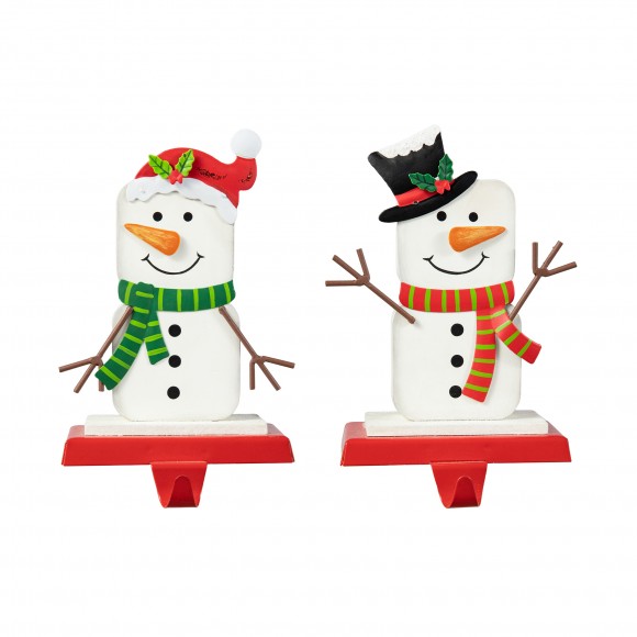 Glitzhome Glitzhome Set Of 2 Christmas Snowman Stocking Holders