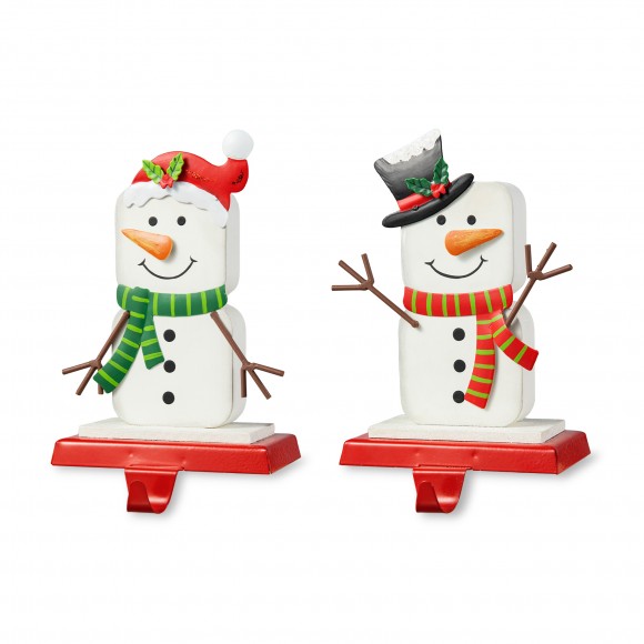 glitzhome Glitzhome Set of 2 Christmas Snowman Stocking Holders