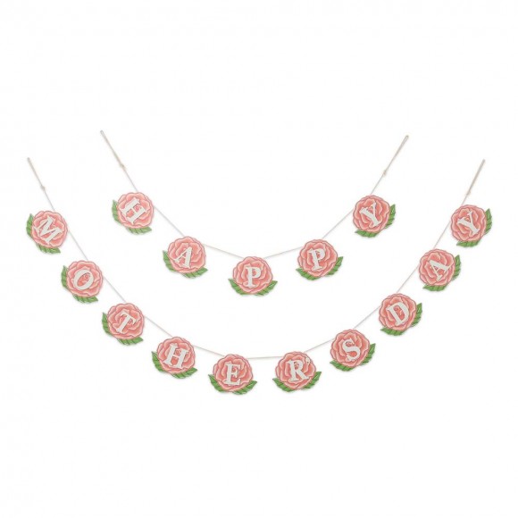 Glitzhome Glitzhome Set Of 2 Happy Mother's Day Wooden Garland