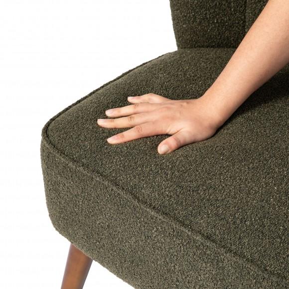 Glitzhome Glitzhome Set Of 2 Modern Hunter Green Upholstered Vertical Ripple Channel Tufted Accent Chair With Rubber Wood Legs