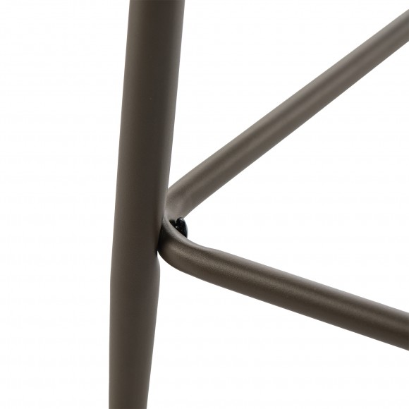 Glitzhome Glitzhome Set Of 2 Modern Two-Tone Color Counter Stool With Brown Metal Tapered Legs - Grey Fabric & Leatherette