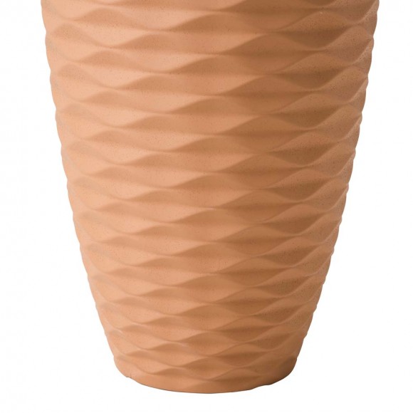 Glitzhome Glitzhome Set Of 2 Oversized Eco-Friendly HDPE Terracotta Textured Tall Pot Planter