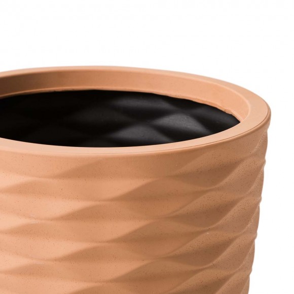 Glitzhome Glitzhome Set Of 2 Oversized Eco-Friendly HDPE Terracotta Textured Tall Pot Planter