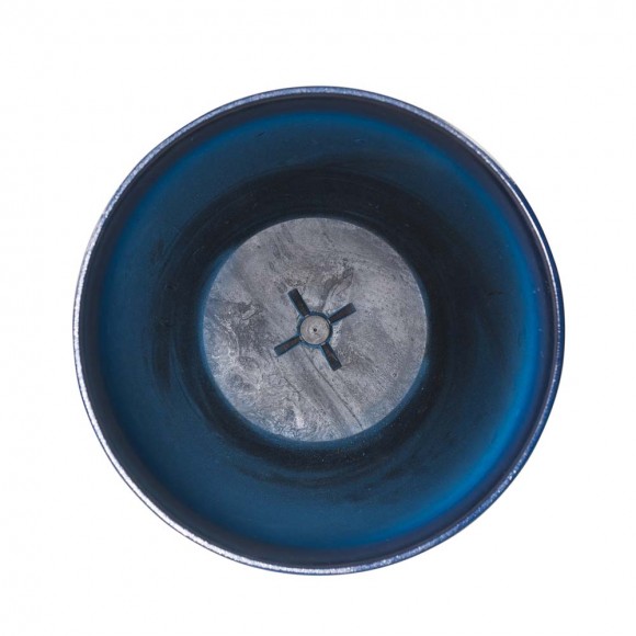 Glitzhome Glitzhome Set Of 2 Oversized Eco-Friendly PE Cobalt Blue Faux Ceramic Tall Pot Planter