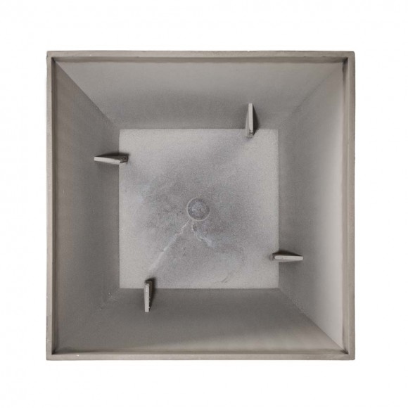 Glitzhome Glitzhome Set Of 2 Oversized Eco-Friendly PE Faux Concrete Square Fluted Pot Planter