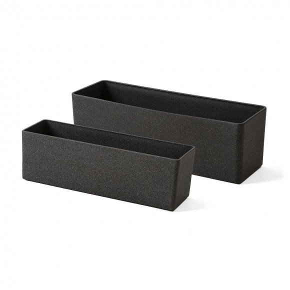 Glitzhome Glitzhome Set Of 2 Oversized Eco- Friendly PE Oversized Faux Marble Rectangle Planter