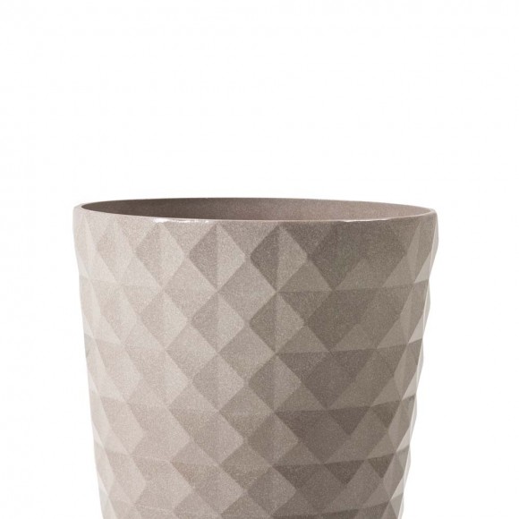 Glitzhome Glitzhome Set Of 2 Oversized Eco-Friendly PE Sand Beige Faux Ceramic Textured Tall Pot Planter