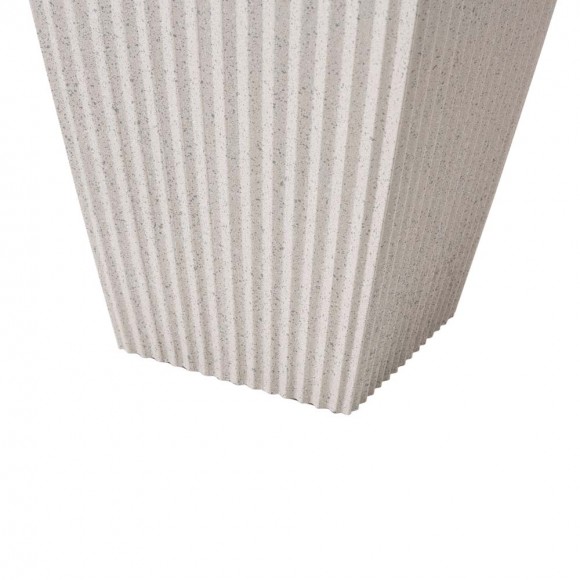 Glitzhome Glitzhome Set Of 2 Oversized Eco-Friendly PE Sand Beige Terrazzo Fluted Tapered Tall Pot Planter