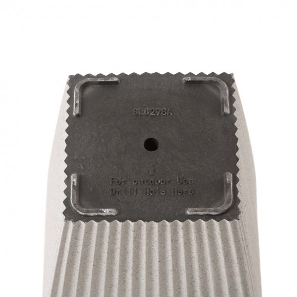 Glitzhome Glitzhome Set Of 2 Oversized Eco-Friendly PE Sand Beige Terrazzo Fluted Tapered Tall Pot Planter