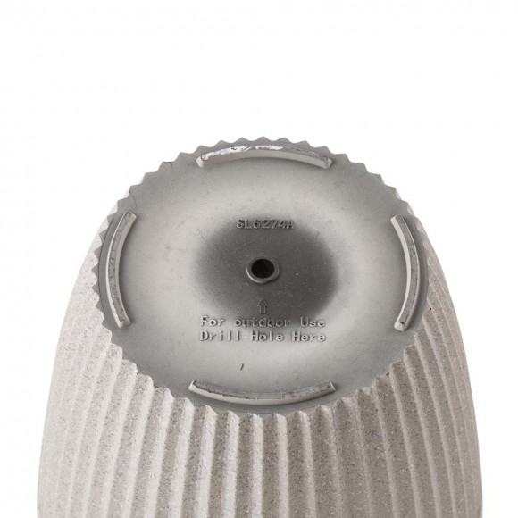 Glitzhome Glitzhome Set Of 2 Oversized Eco-Friendly PE Sand Beige Terrazzo Round Fluted Pot Planter