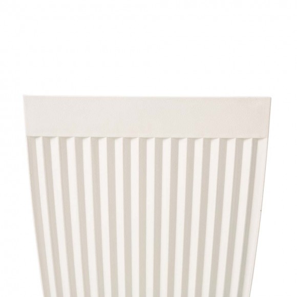 Glitzhome Glitzhome Set Of 2 Oversized Eco-Friendly PE White Faux Ceramic Fluted Tapered Tall Pot Planter